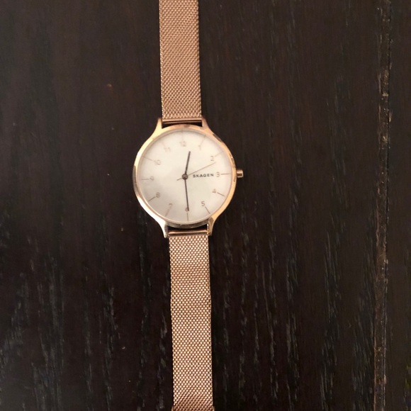 SKAGEN Anita Mother of Pearl Rose Gold Watch - Picture 3 of 5